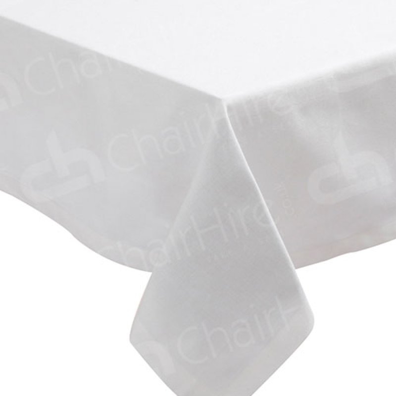 90 x 90 inch White Square Tablecloth