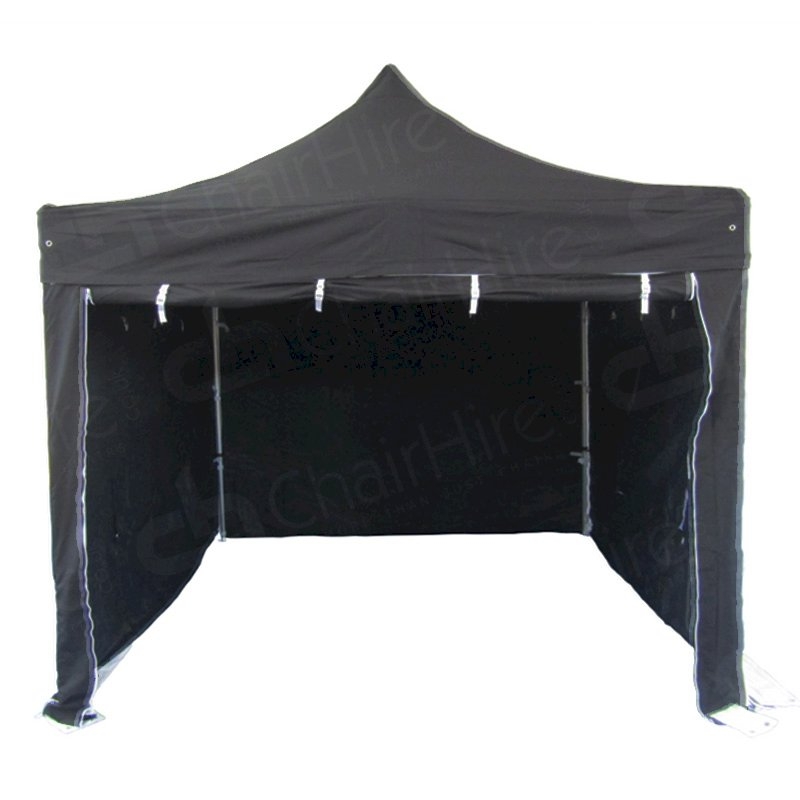 3m x 3m Black Popup Marquee With Sides
