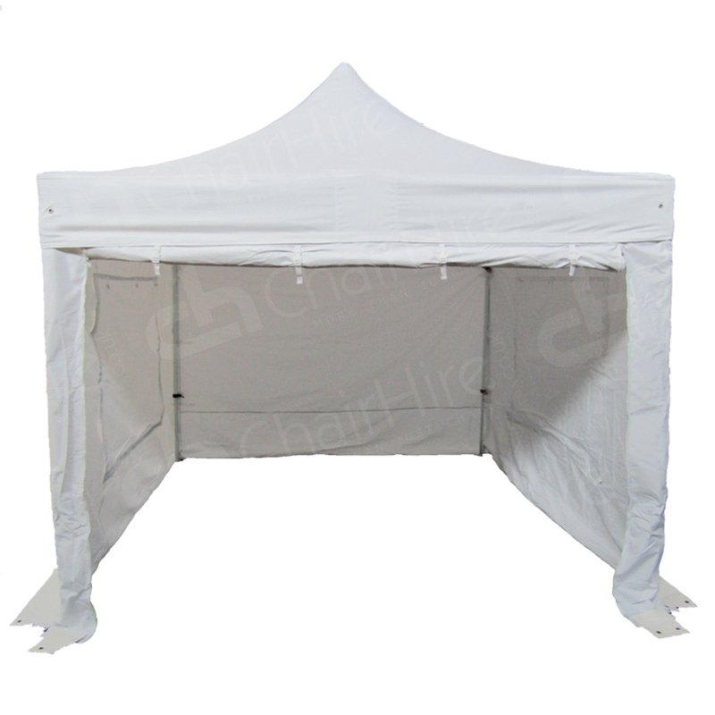 3m x 3m White Popup Marquee With Sides
