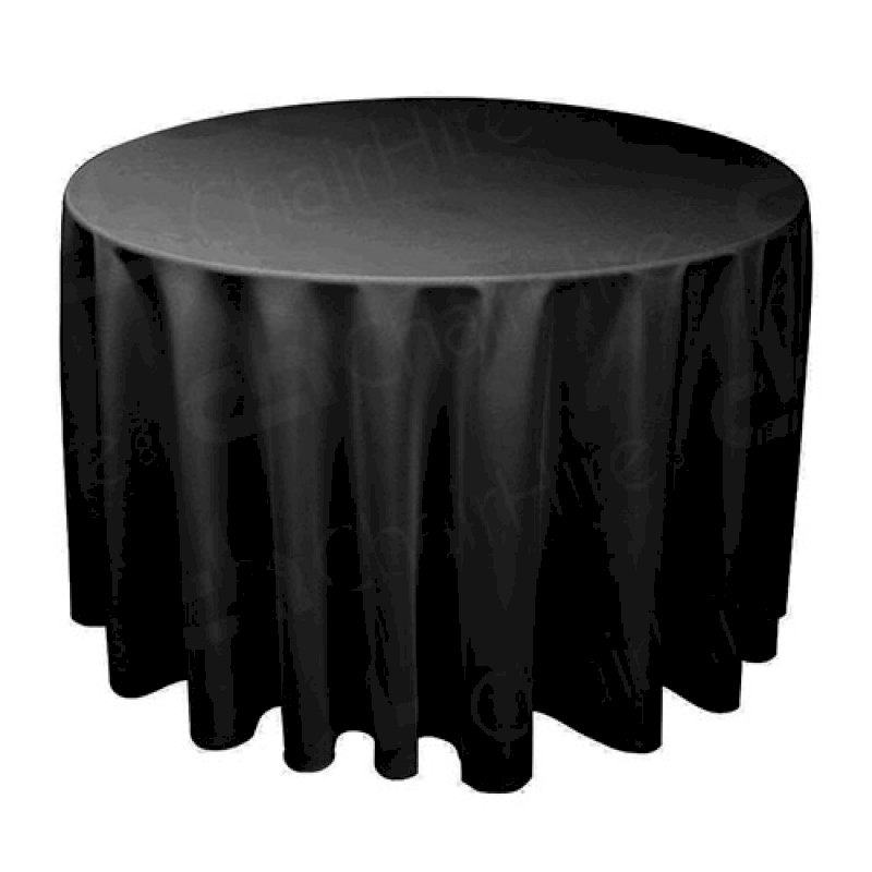 4ft Round Table Cloth - Black