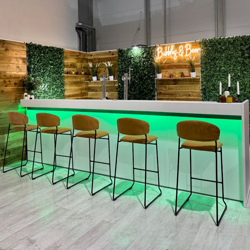 4m Straight Bar - White