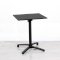 600mm Black Square Bistro Table - Black Frame