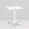 600mm White Square Bistro Table - White Frame