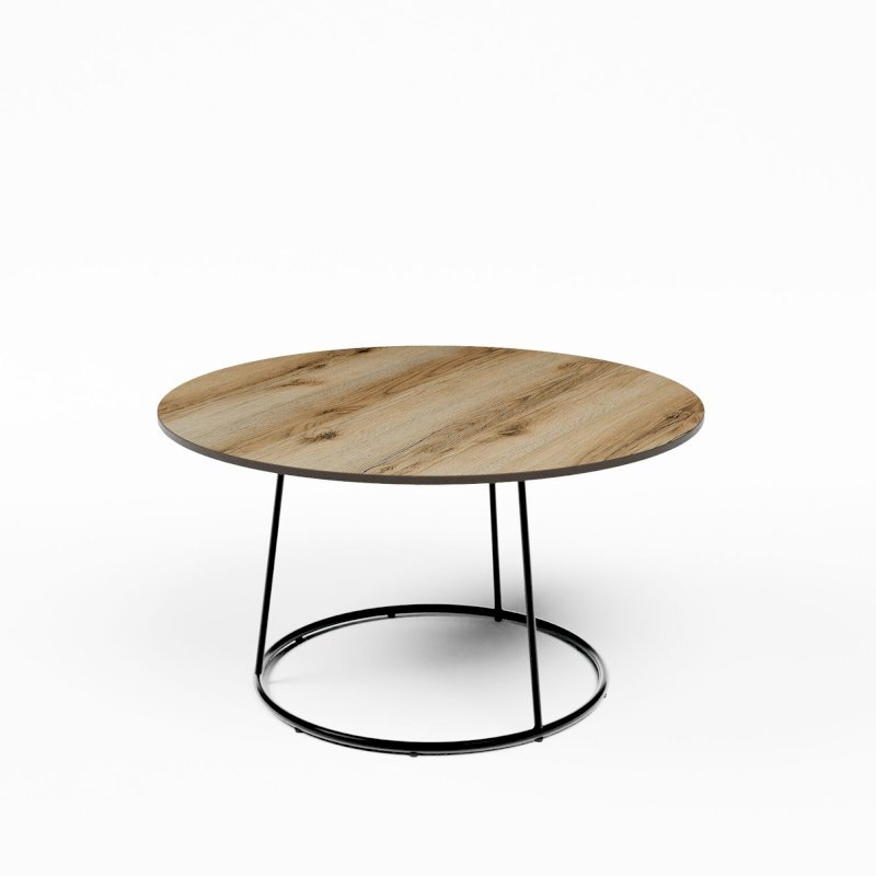 Black Spire Coffee Table - Oak Top