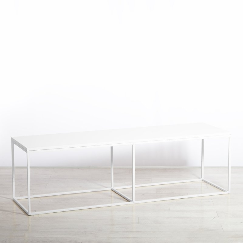 Box Frame Bench - White 460 x 1600 x 460