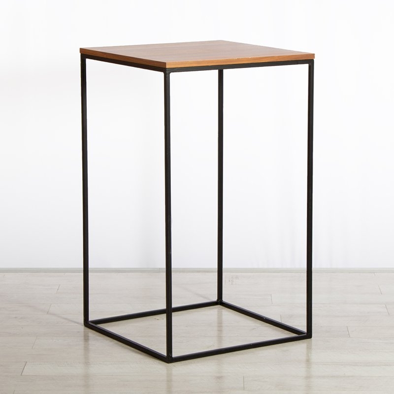 Box Frame High Table Walnut 600 x 600 x 1020 (h)