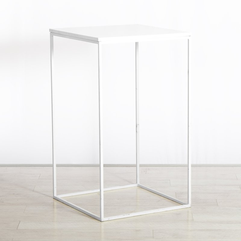 Box Frame High Table White 600 x 600 x 1020 (h)