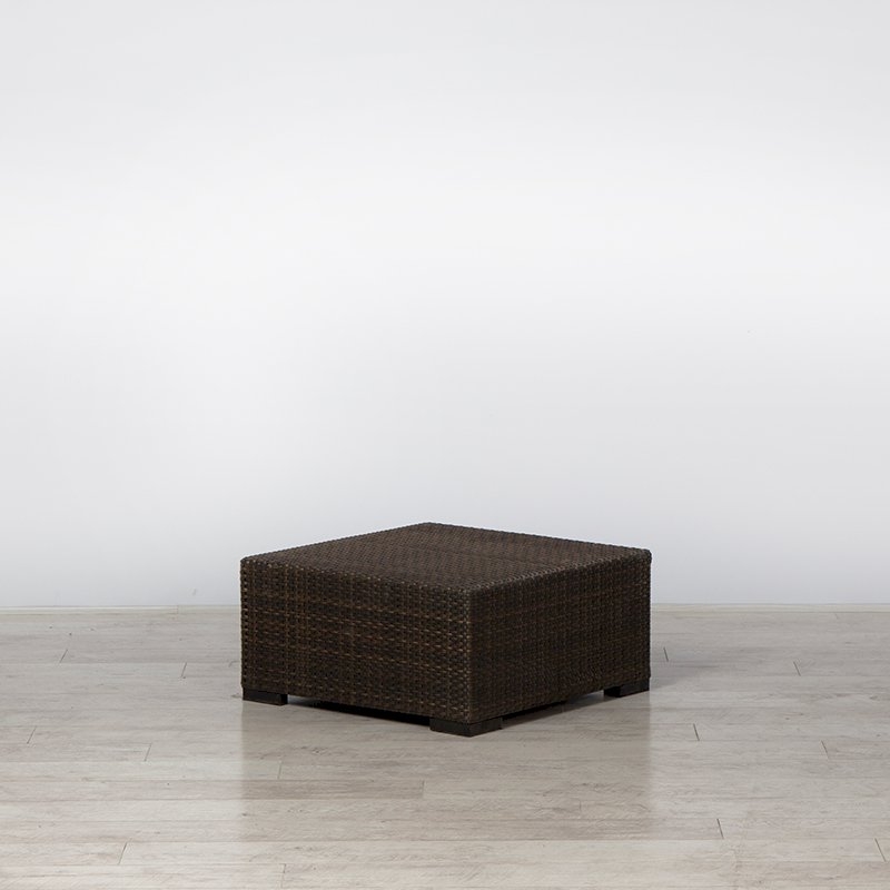 Brown Rattan Coffee Table Small