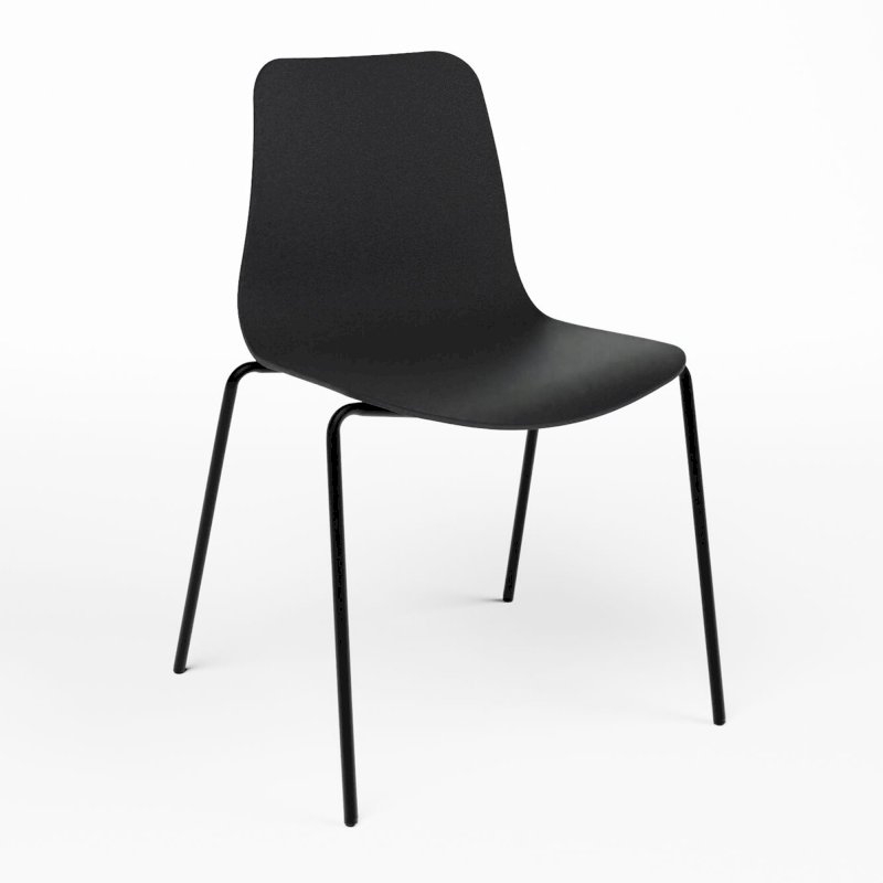 Curve Stacking Chair - Black