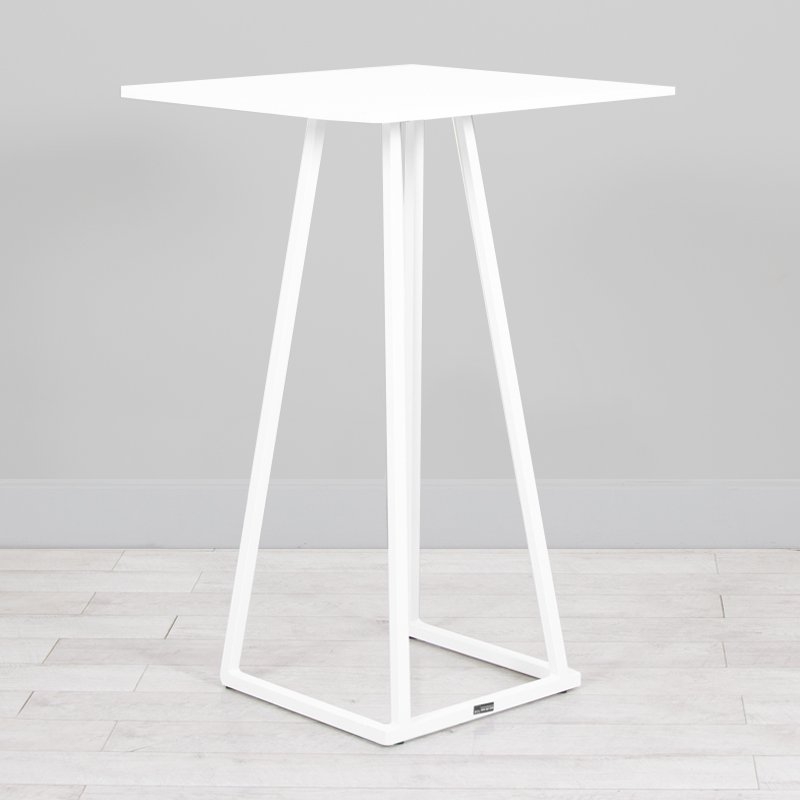 Dallas Square Poseur Table - White