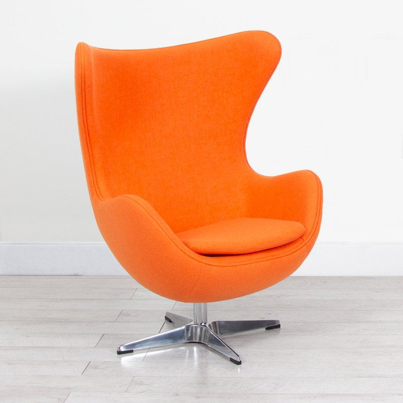 Egg Chair - Orange Fabric