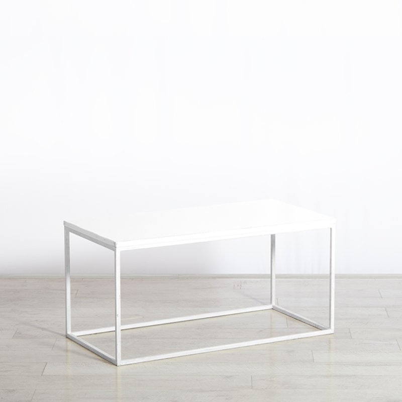 Box Frame Coffee Table White 460 x 920 x 460 (h)