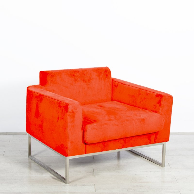 Lay Armchair - Burnt Orange Velvet