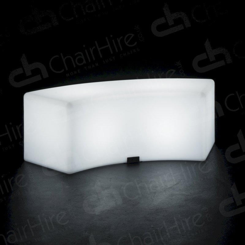 LED Colour-Changing Curved Bench