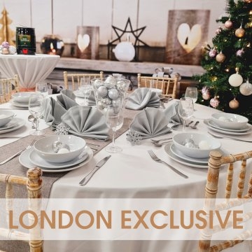 LONDON - Round Xmas Package for 8 - Chiavari ALL IN PRICE LONDON - Round Xmas Package for 8 - Chiavari ALL IN PRICE