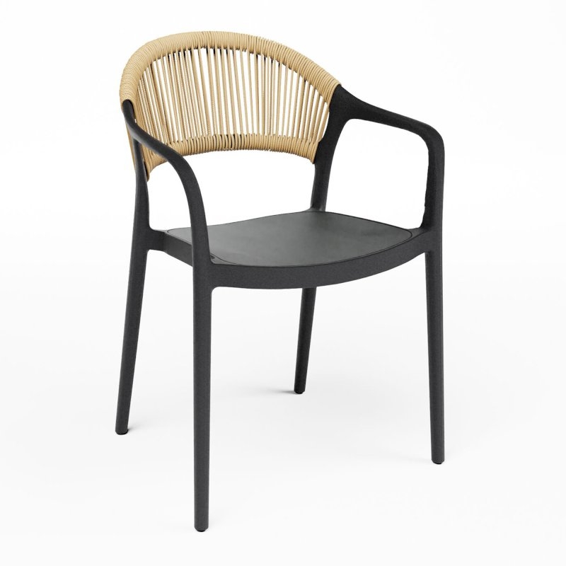 Loop Stacking Chair - Black