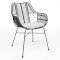 Miami Armchair - Black with White Cushion