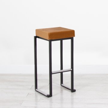 Nevada Bar Stool - Black Base Gold Pad Nevada Bar Stool - Black Base Gold Pad