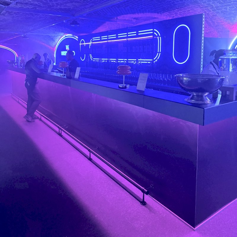 U-Shaped Bar with LED Backwall