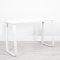 Utah Double Poseur Table - White Base White Top