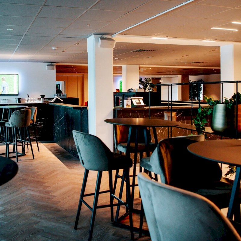 Dallas Round Poseur Table - Black