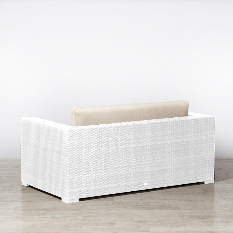 White Rattan Sofa