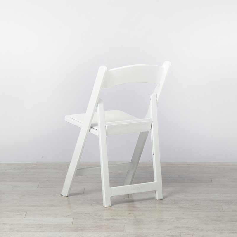White Folding Resin Chair