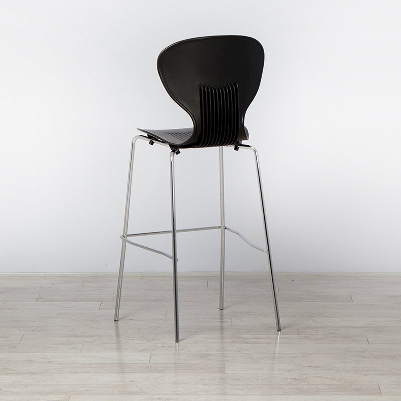 Black Plastic Stacking Stool