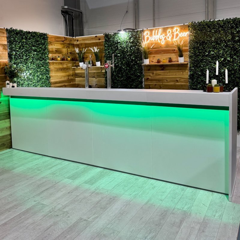 4m Straight Bar - White