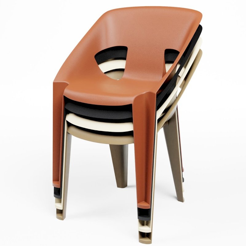 Ark Stacking Chair - Terracotta