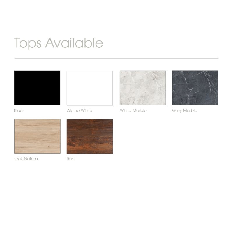 Utah Double Poseur Table - White Base White Top