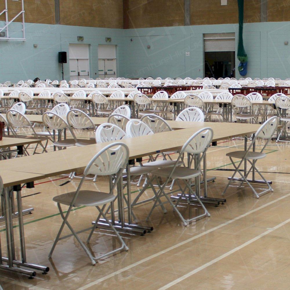 1200 & 1800 modular tables set up and taken down in seconds