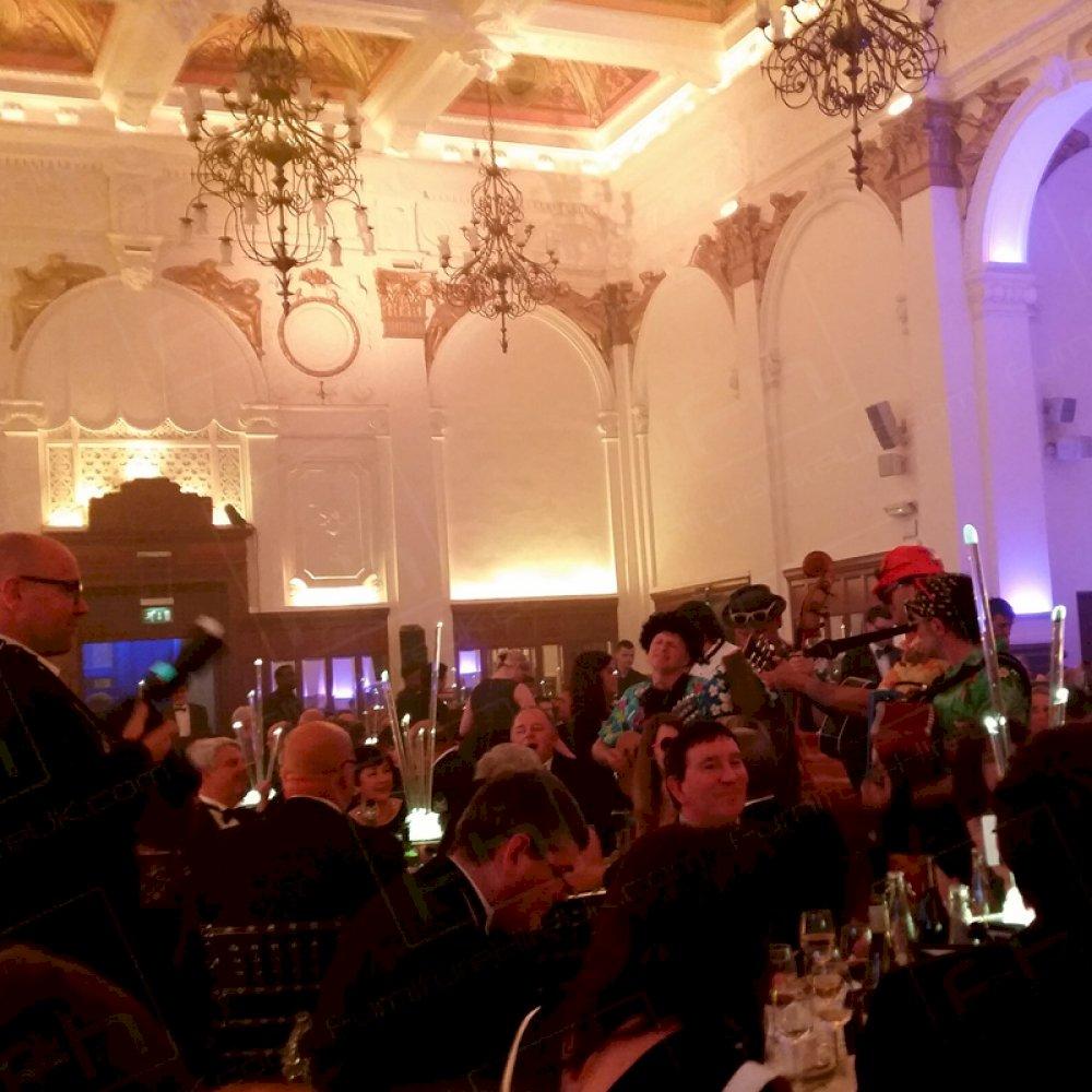 Enjoying dinner and a mariachi band