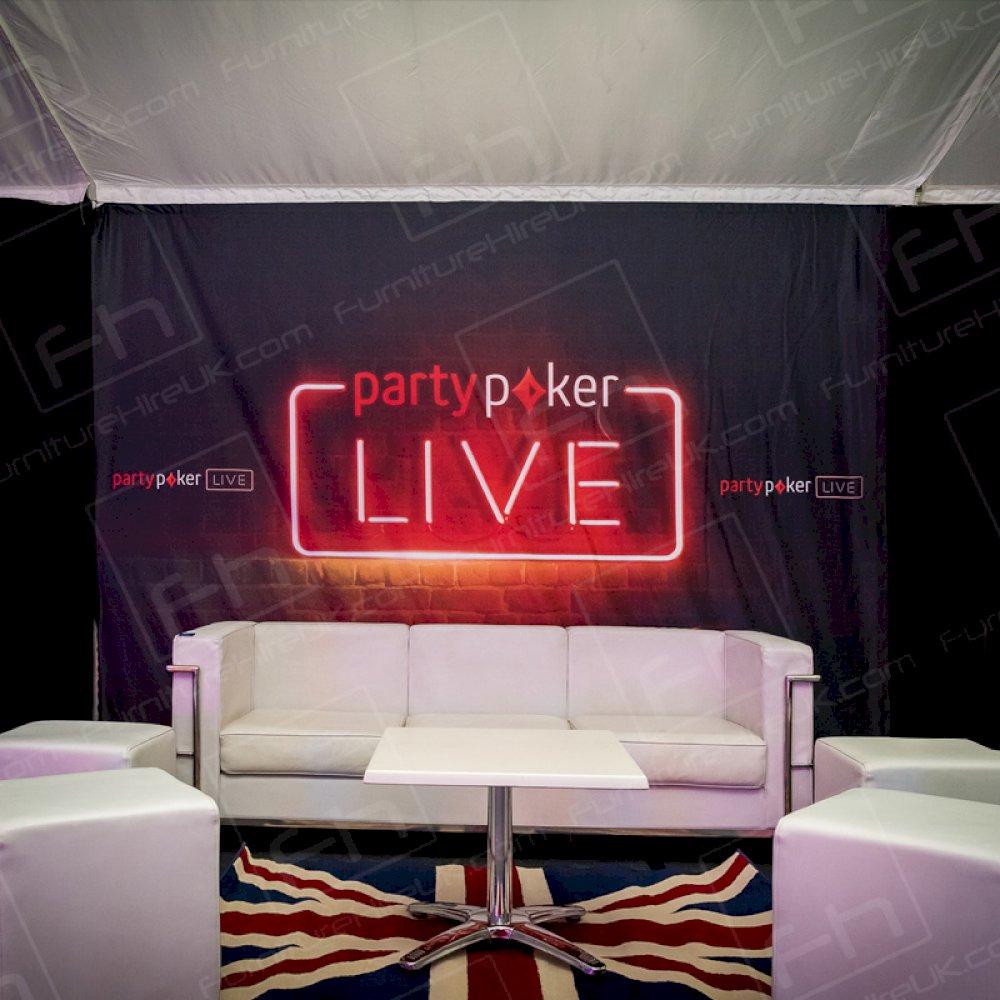 Soft seating utilised at an event based in Nottingham.