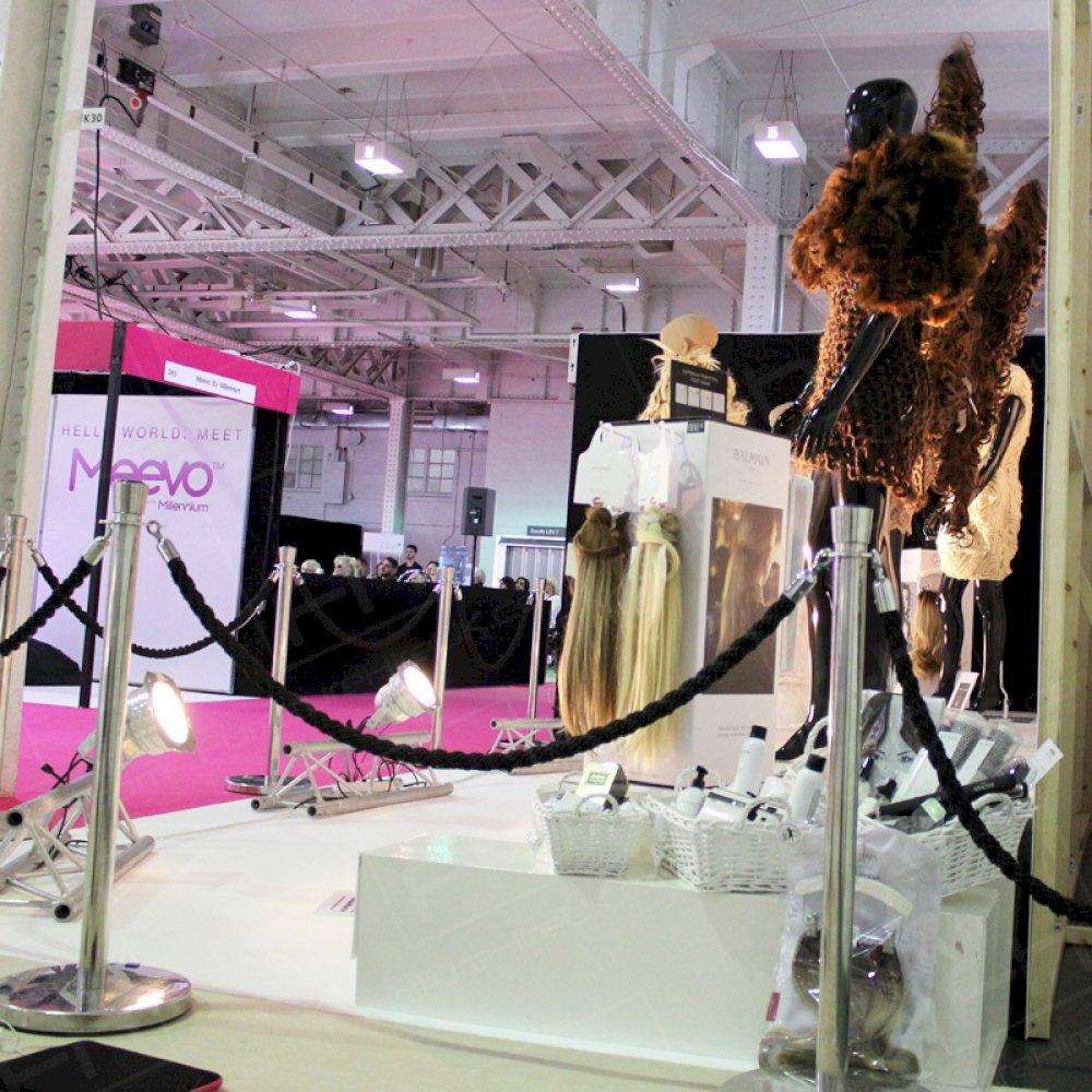 Ropes and Poles around exhibit at ProHairLive