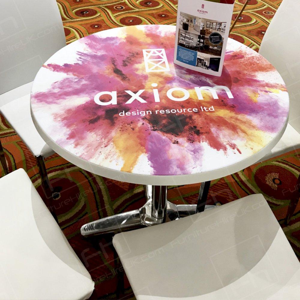 Stand out with white furniture at your next exhibition.