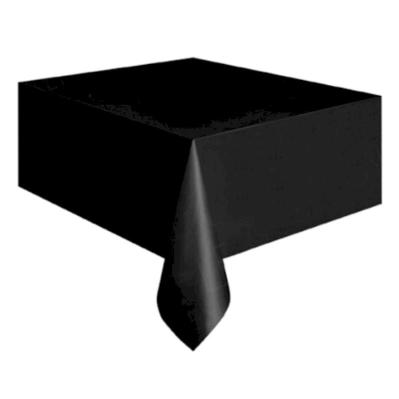 52 x 52 inch Black Square Tablecloth