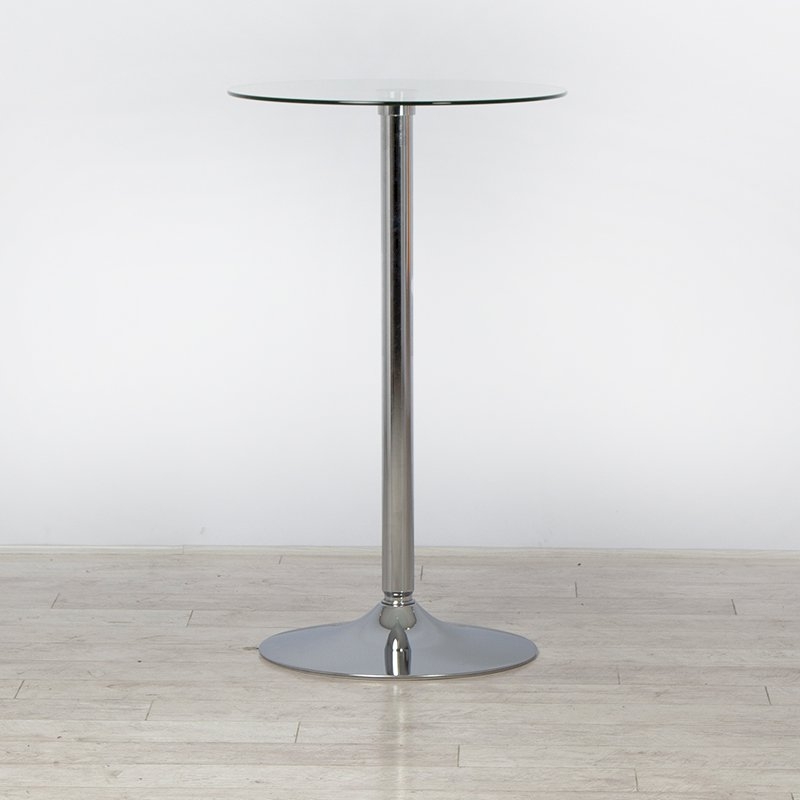 600mm Round Glass Poseur Table