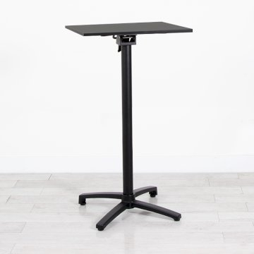 600mm Black Square Poseur Table - Black Frame 600mm Black Square Poseur Table - Black Frame