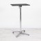 600mm Black Square Poseur Table - Chrome Frame