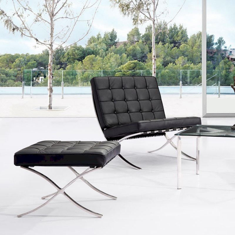 Barcelona Style Chair - Black