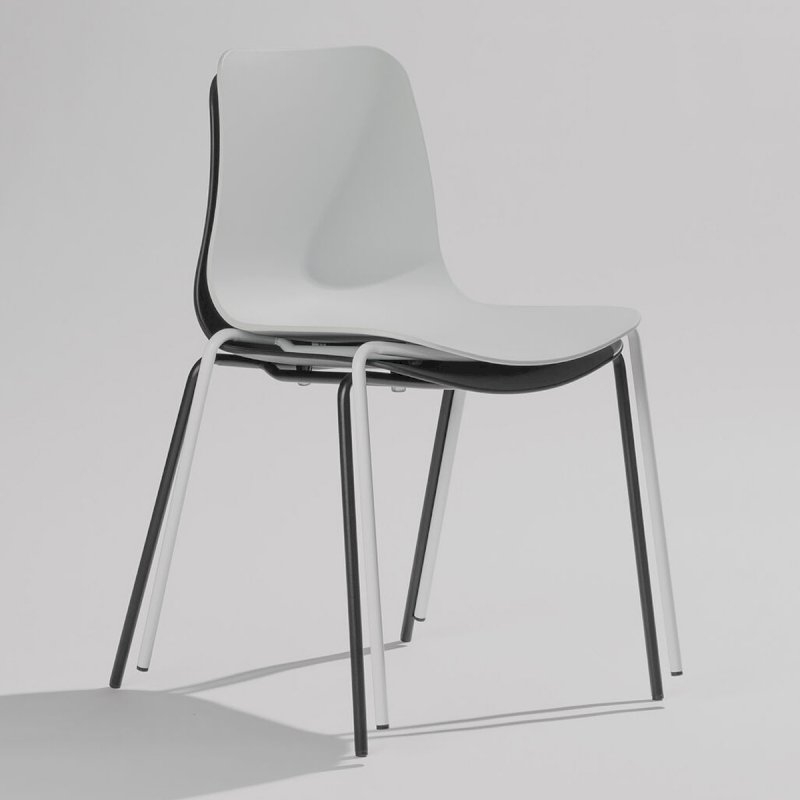 Curve Stacking Chair - Black