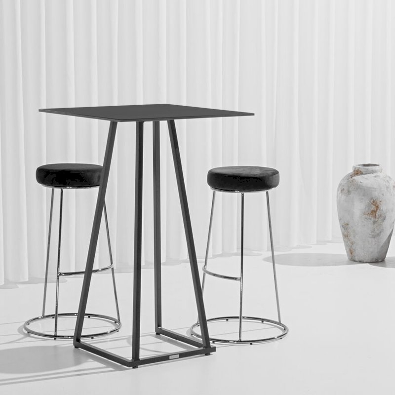 Dallas Square Poseur Table - Black