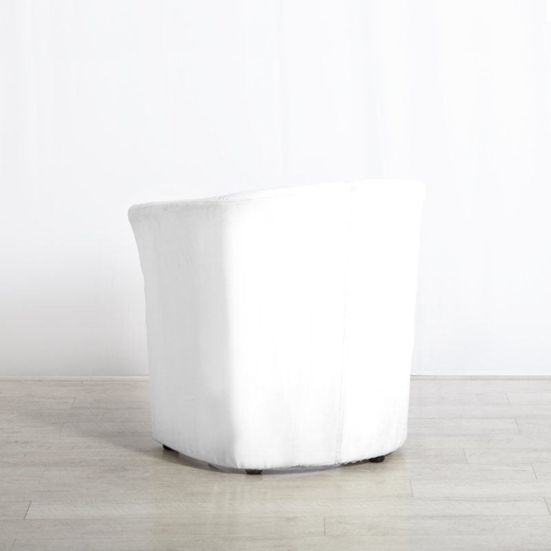 Leather Tub Chair - White