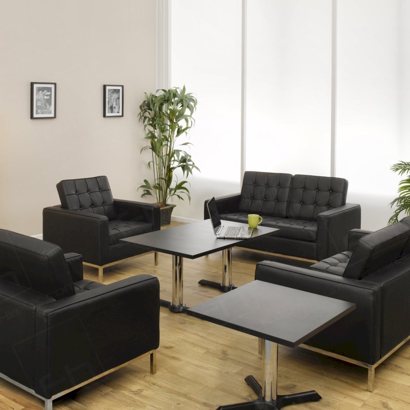 Two Seater Black Montague Sofa